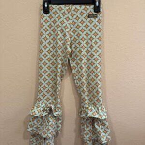 Matilda Jane ruffle leggings size 6 geometric pattern